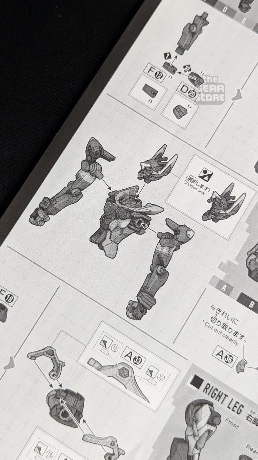 HG GFreD assembly instructions torso and head
