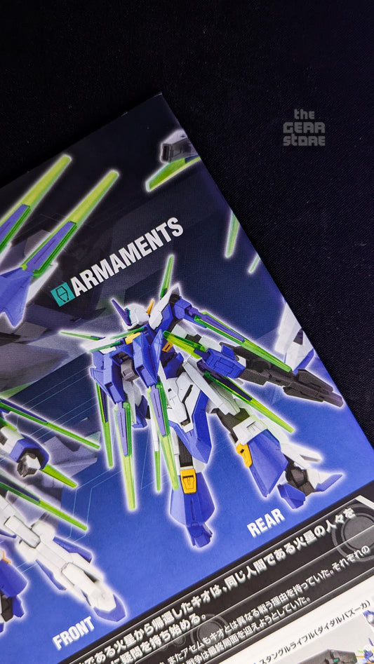 Box panel headed Armaments, showing the built AGE-FX front and rear with its C-Funnels deployed