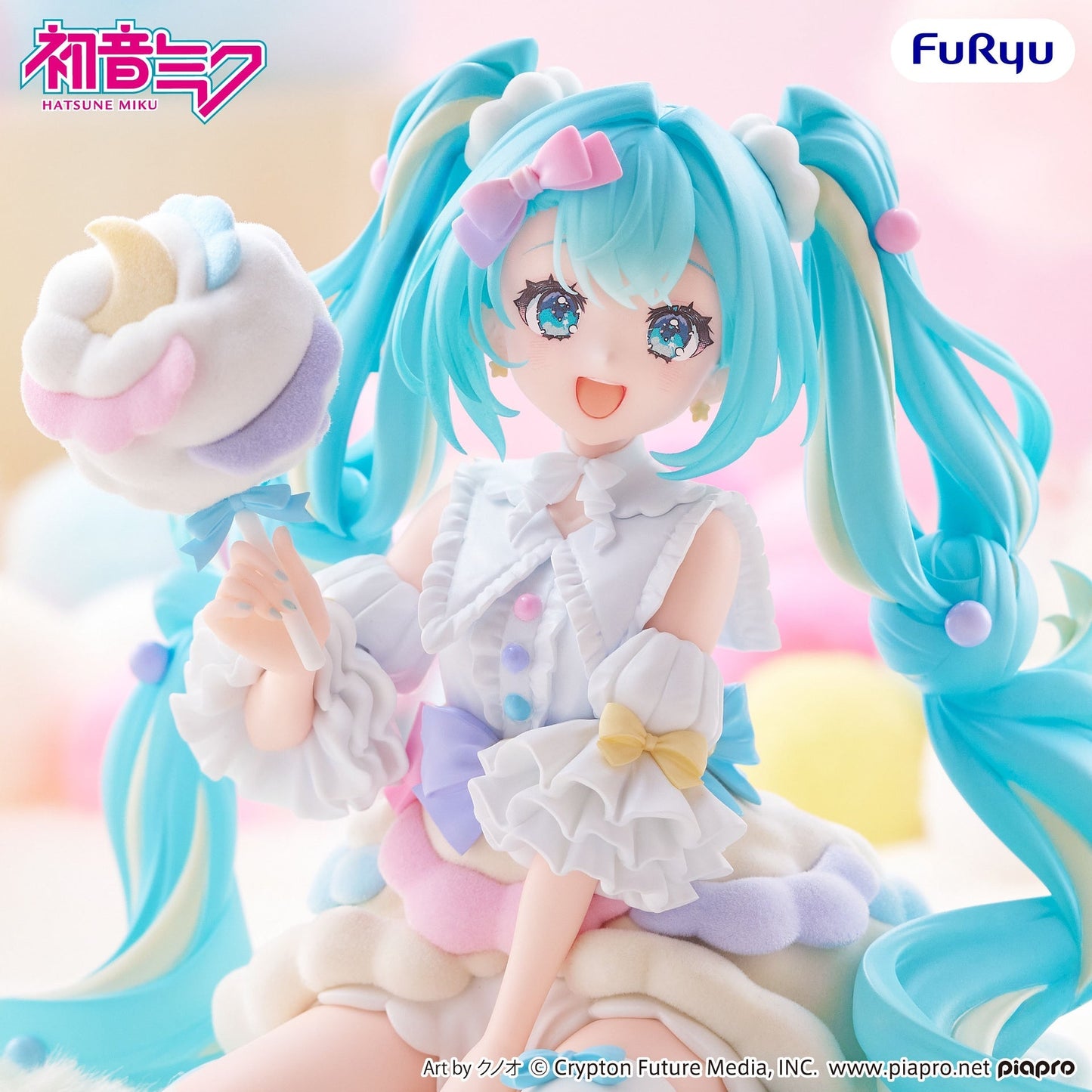 Hatsune Miku melffy figure Sugar Cloud/Cotton Candy
