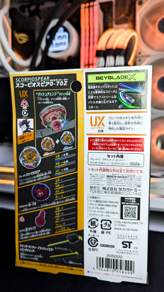 Beyblade X UX-14 Starter: Scorpio Spear 0-70Z