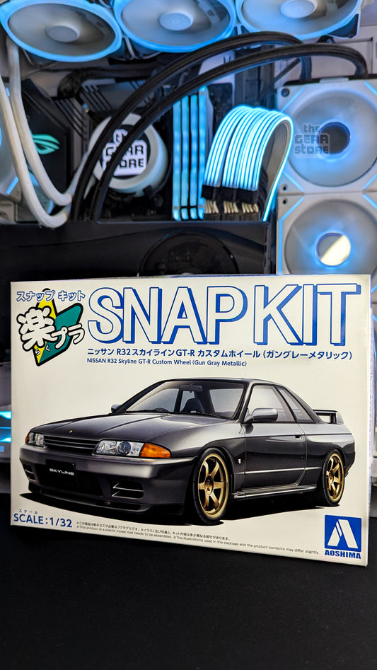 Aoshima 1/32 Snap Kit Nissan R32 Skyline GT-R Custom Wheels
