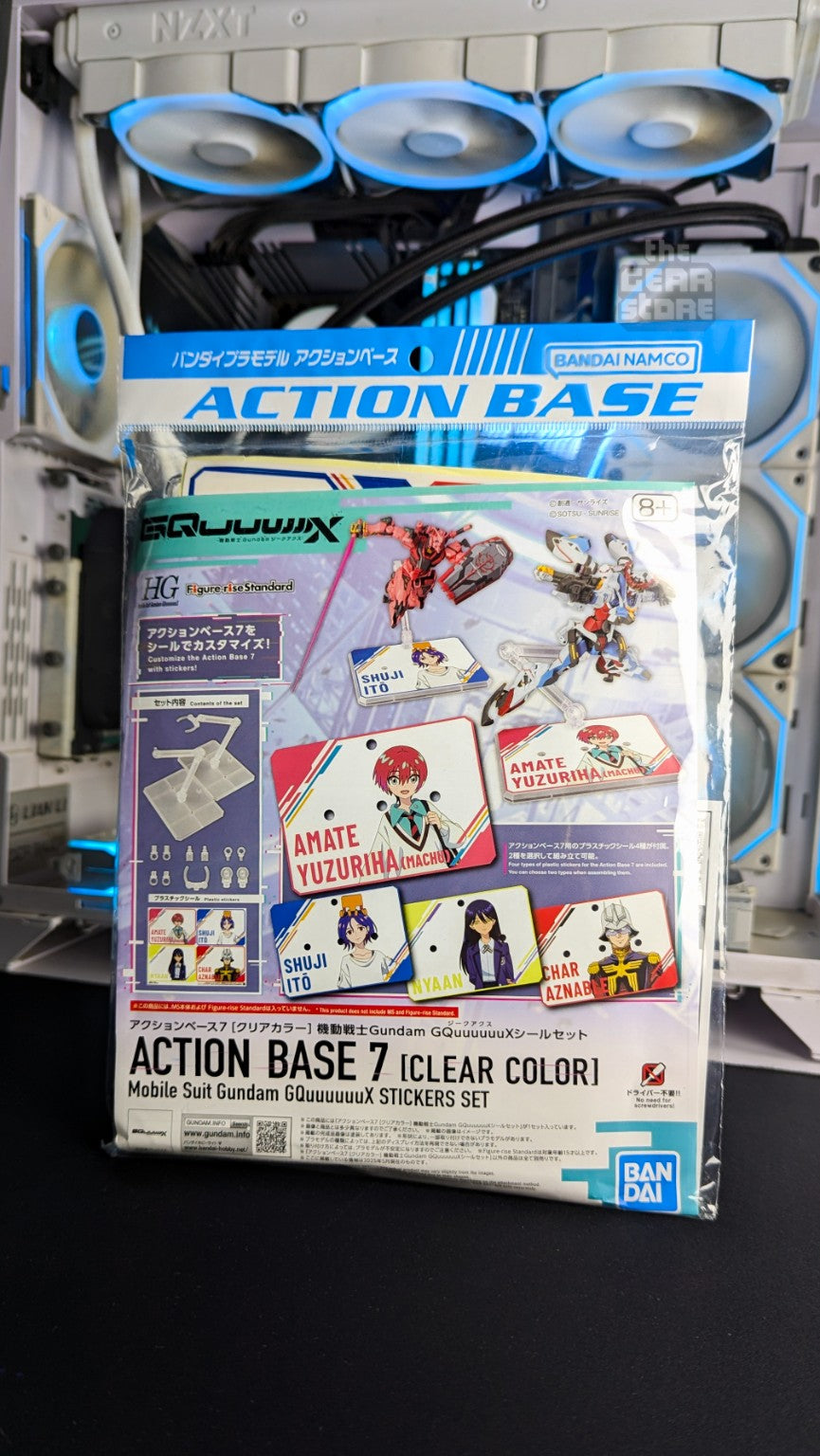 Action Base 7 Clear Color GQuuuuuuX Sticker Set rear package