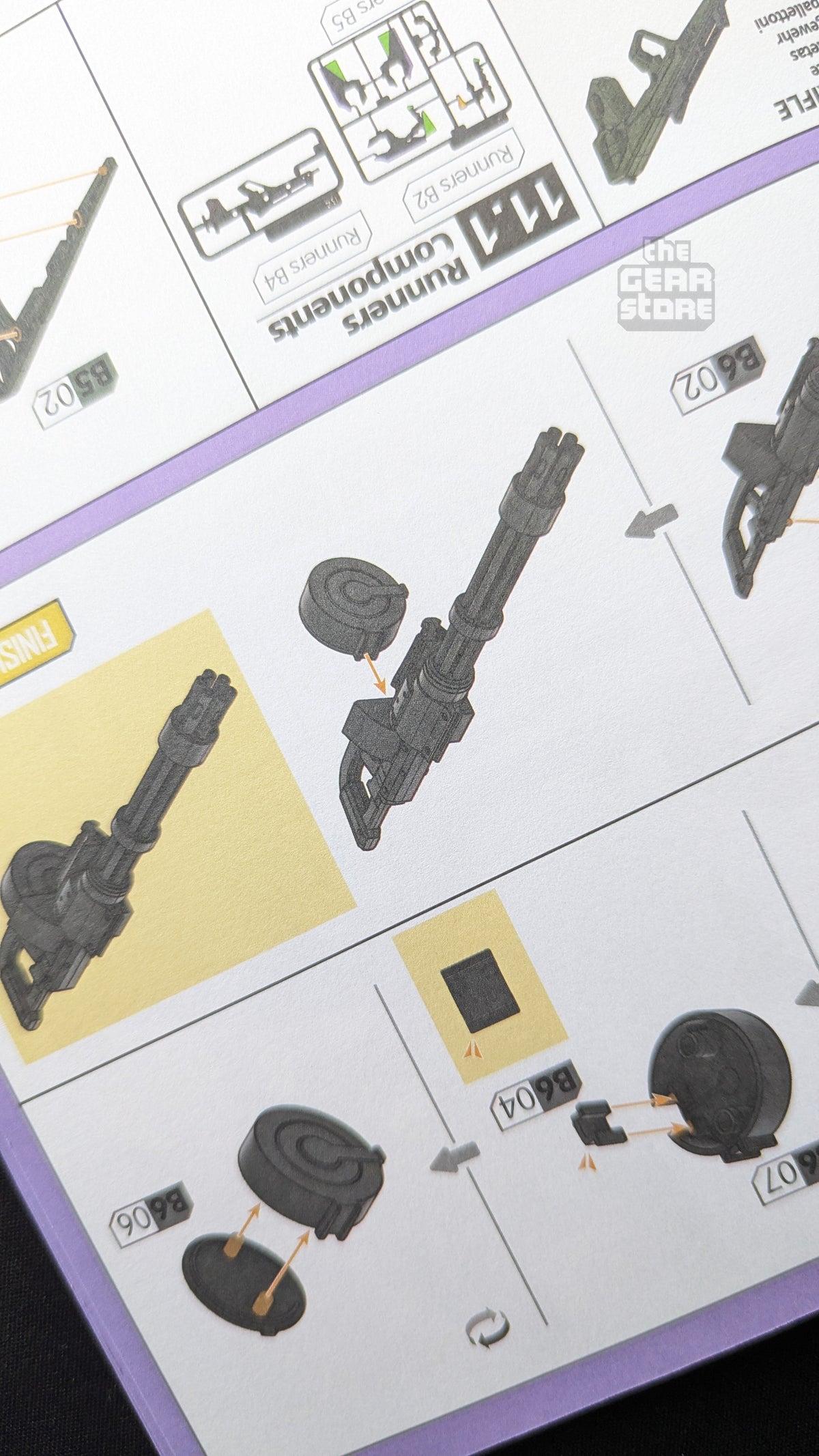 Evangelion Test Type-01 Blokees Action Edition (Rebuild): Instruction manual: gatling gun assembly