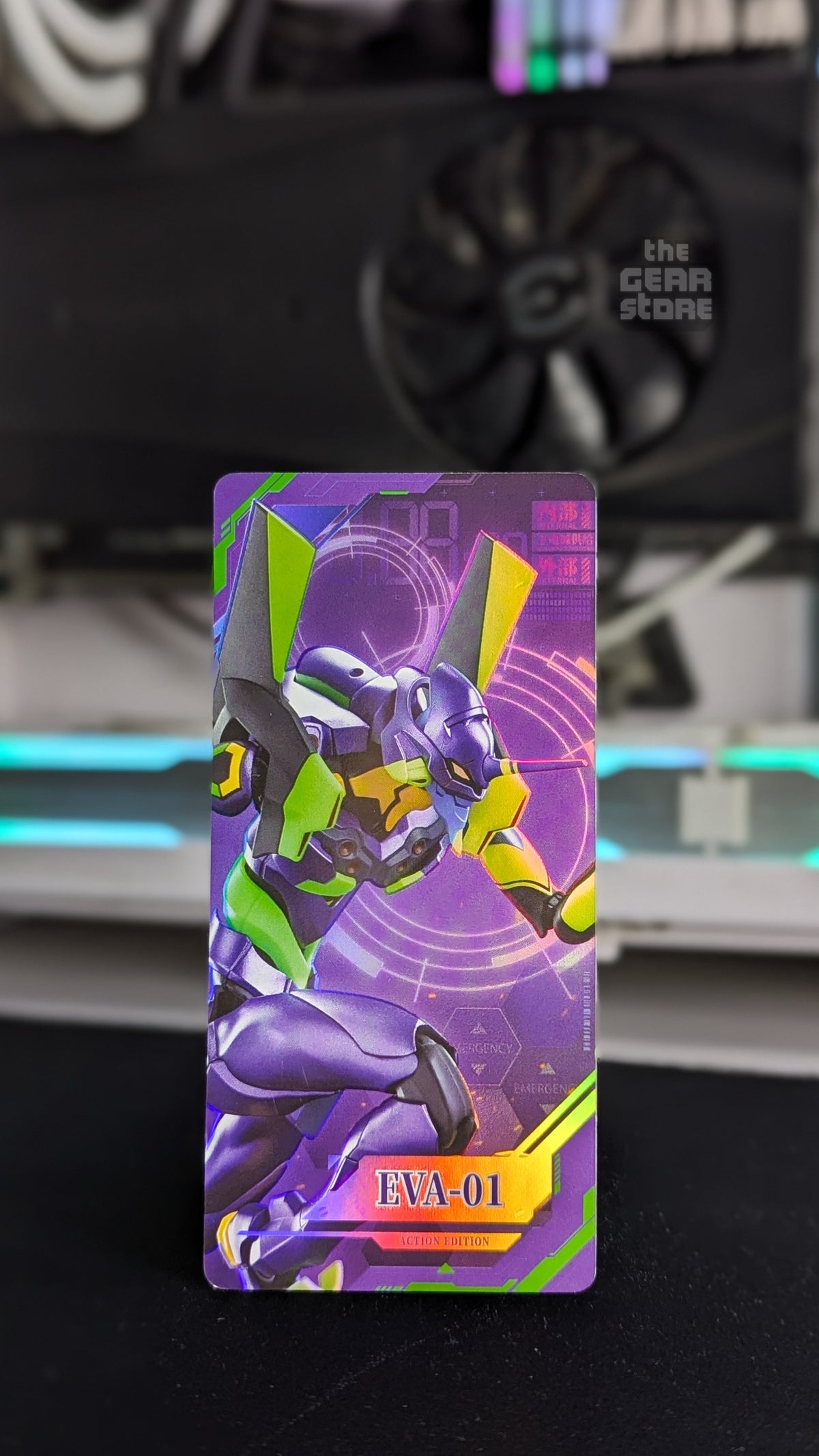 Evangelion Test Type-01 Blokees Action Edition (Rebuild): Included EVA-01 Action Edition holographic card