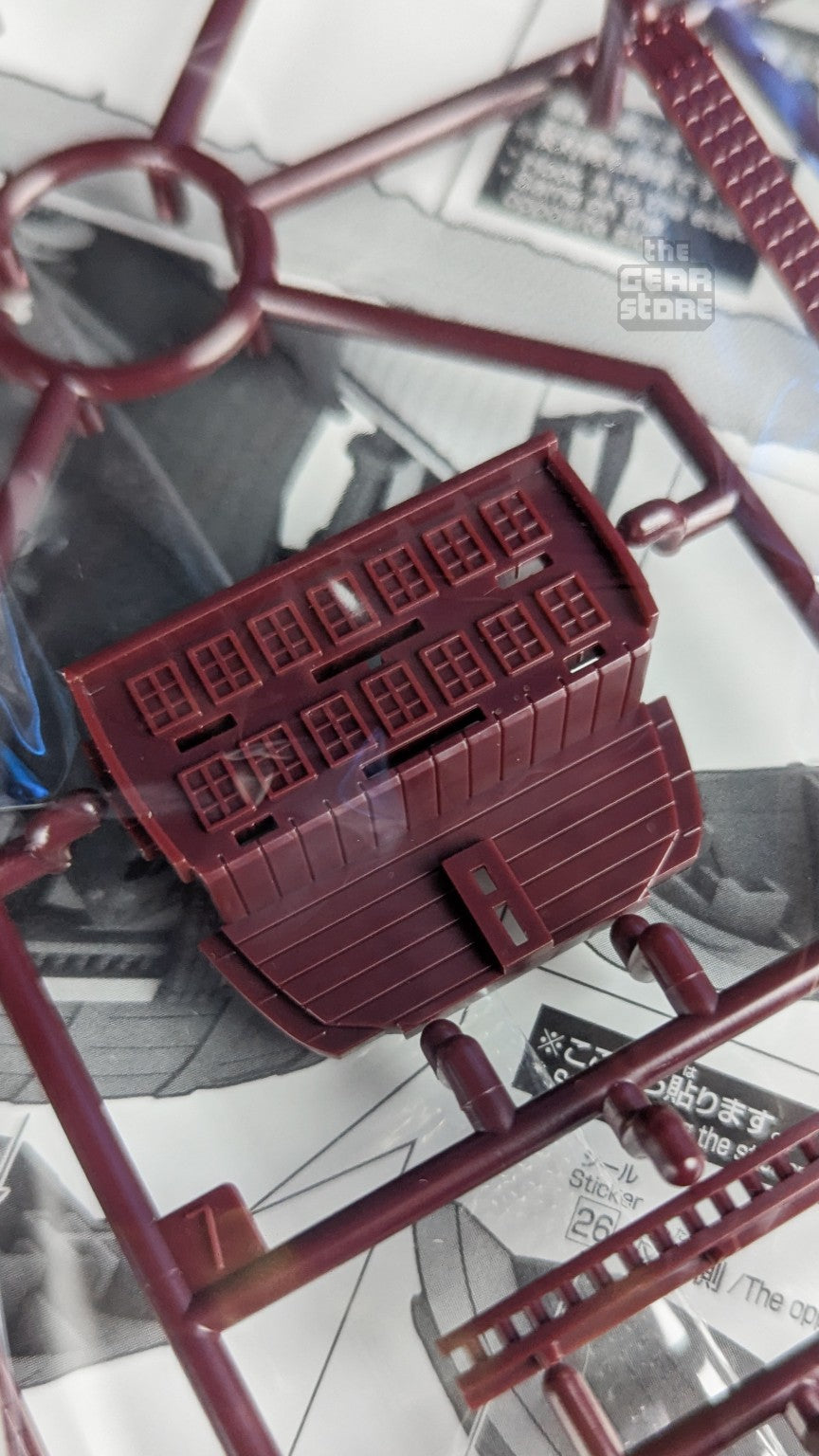 Brown molded hull parts for Bandai Oro Jackson model kit