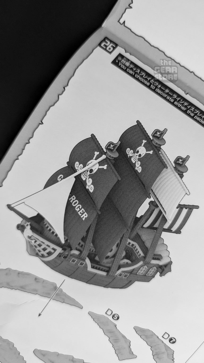 Oro Jackson model kit instructions showing completed ship