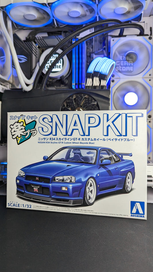 Nissan R34 Skyline GT-R Custom Wheels (Bayside Blue)