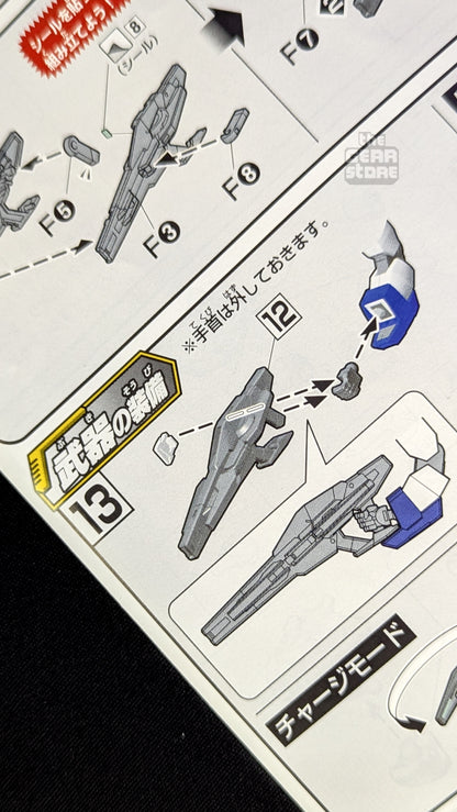 Instruction page covering the AGE-FX weapon assembly and charge mode steps